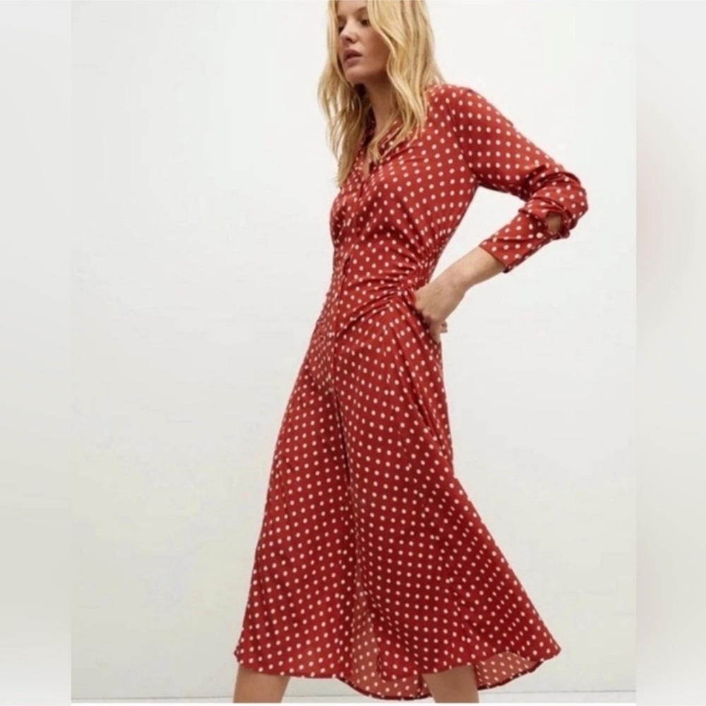 VERONICA BEARD lex polka dot midi dress Sz 0